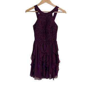 2010’s Extraordinary Purple Minidress, cocktail, Dinner, cruise, HoCo, sz 1
